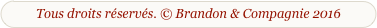 Tous droits réservés. © Brandon & Compagnie 2016

.